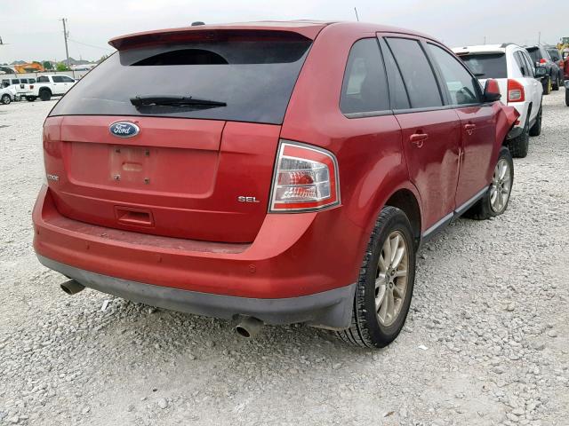 2FMDK38C49BA33537 - 2009 FORD EDGE SEL RED photo 4