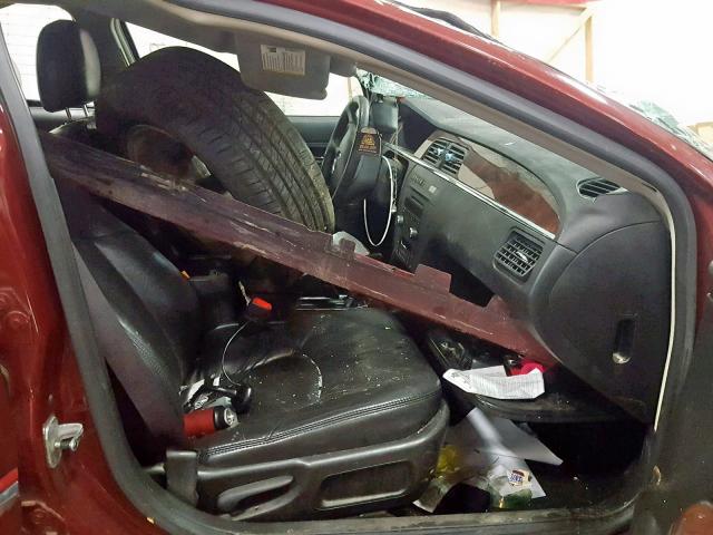 2G4WD582891104671 - 2009 BUICK LACROSSE C BURGUNDY photo 5