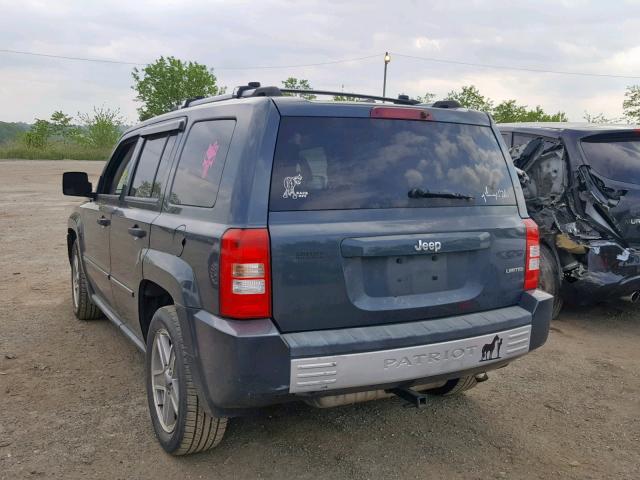 1J8FT48W77D400358 - 2007 JEEP PATRIOT LI BLUE photo 3