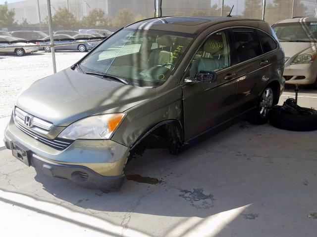 JHLRE48708C075098 - 2008 HONDA CR-V EXL GREEN photo 2