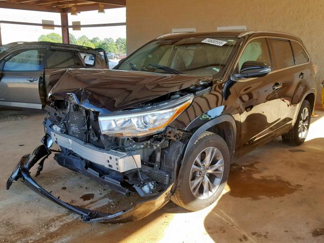 5TDKKRFH6FS052159 - 2015 TOYOTA HIGHLANDER BLACK photo 2