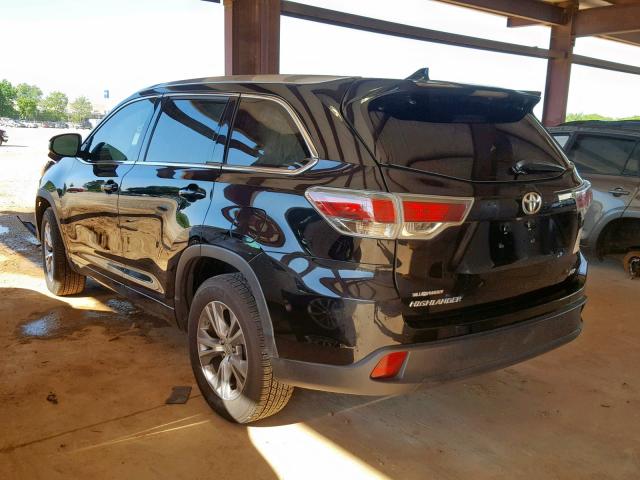 5TDKKRFH6FS052159 - 2015 TOYOTA HIGHLANDER BLACK photo 3