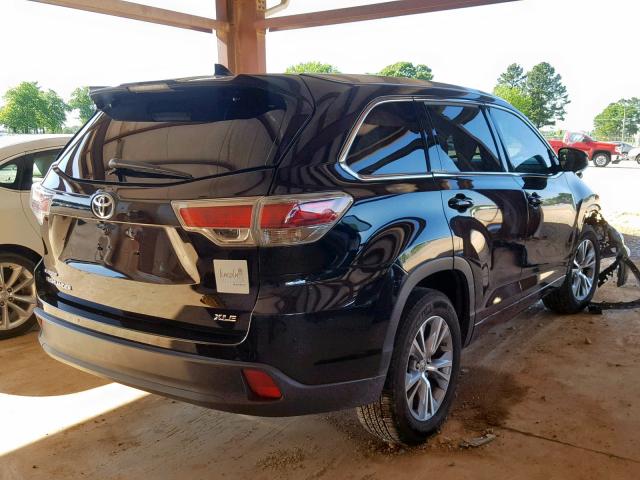 5TDKKRFH6FS052159 - 2015 TOYOTA HIGHLANDER BLACK photo 4