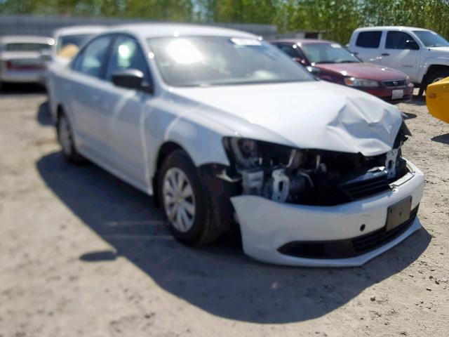 3VW2K7AJ9EM416424 - 2014 VOLKSWAGEN JETTA BASE WHITE photo 1