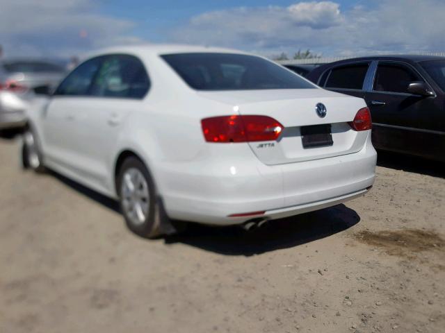 3VW2K7AJ9EM416424 - 2014 VOLKSWAGEN JETTA BASE WHITE photo 3