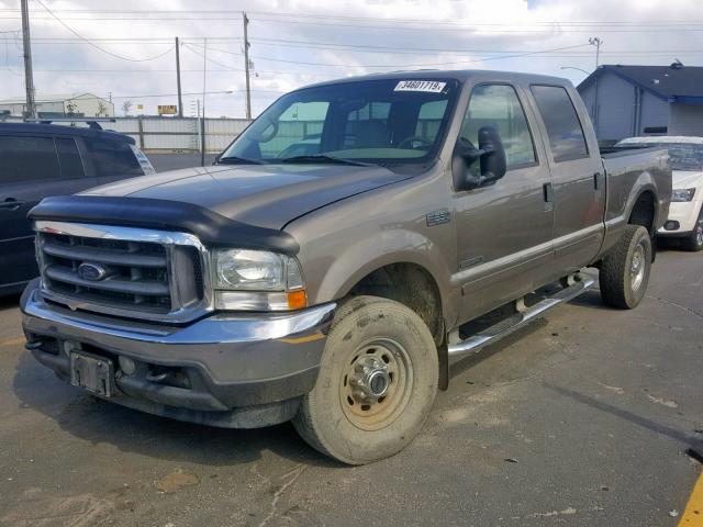 1FTSW31F52EC95727 - 2002 FORD F350 SRW S BROWN photo 2