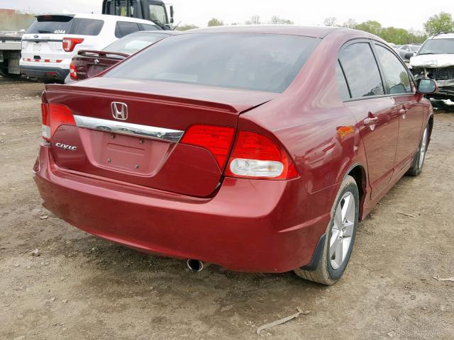 2HGFA16619H339174 - 2009 HONDA CIVIC LX-S Tünd qırmızı foto 4