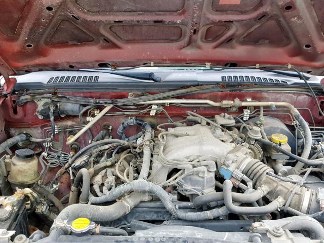 1N6ED27T84C406163 - 2004 NISSAN FRONTIER C RED photo 7