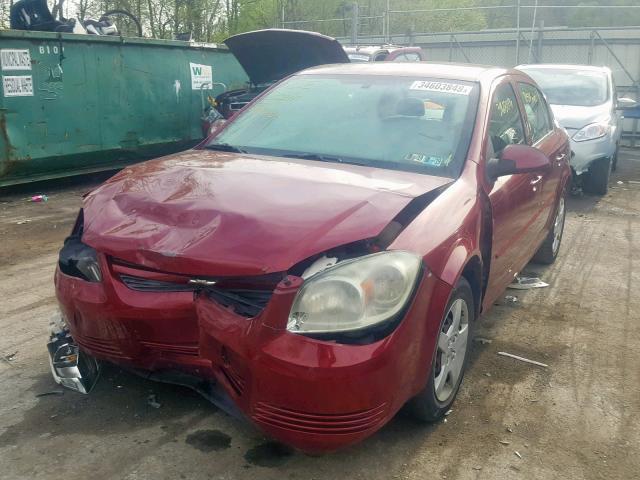 1G1AL58F587200417 - 2008 CHEVROLET COBALT LT RED photo 2