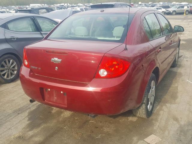 1G1AL58F587200417 - 2008 CHEVROLET COBALT LT RED photo 4