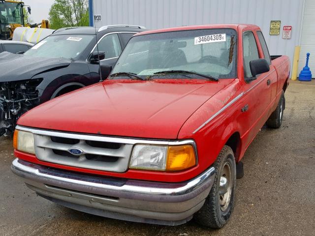 1FTCR14A9SPA68108 - 1995 FORD RANGER SUP RED photo 2