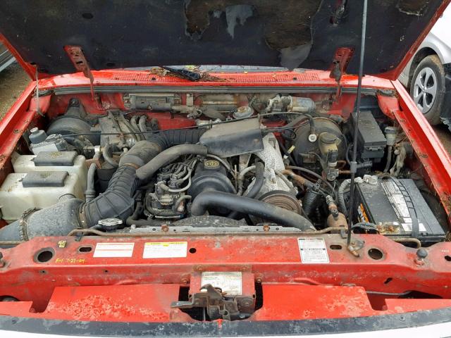 1FTCR14A9SPA68108 - 1995 FORD RANGER SUP RED photo 7