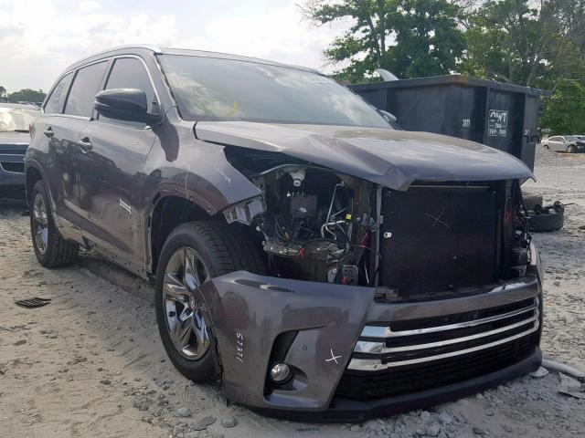 5TDYZRFH1HS221593 - 2017 TOYOTA HIGHLANDER GRAY photo 1