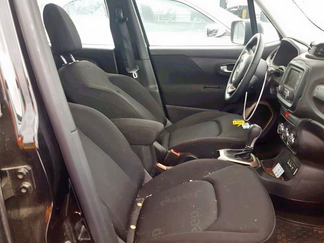 ZACCJAAT3GPD42670 - 2016 JEEP RENEGADE S BLACK photo 5