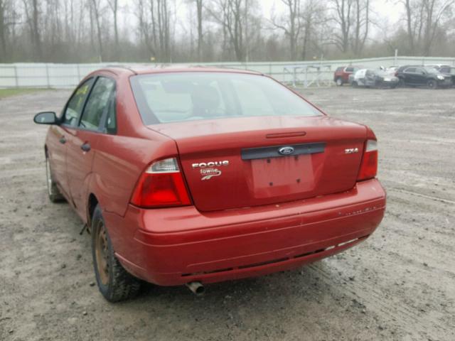 1FAHP34N65W178544 - 2005 FORD FOCUS ZX4 RED photo 3