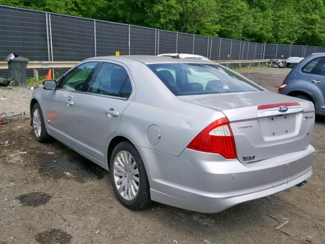 3FADP0L39AR136332 - 2010 FORD FUSION HYB SILVER photo 3