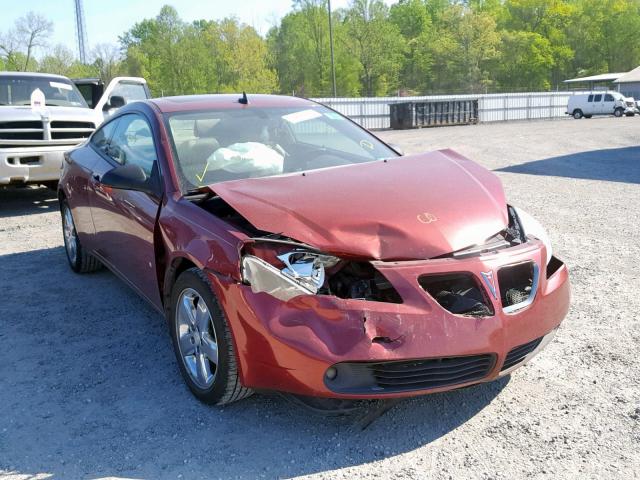 1G2ZH17N884163317 - 2008 PONTIAC G6 GT MAROON photo 1