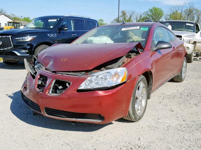 1G2ZH17N884163317 - 2008 PONTIAC G6 GT MAROON photo 2