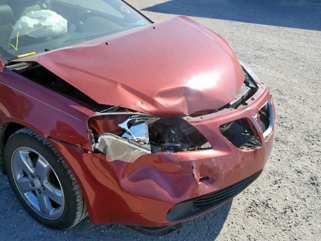 1G2ZH17N884163317 - 2008 PONTIAC G6 GT MAROON photo 9