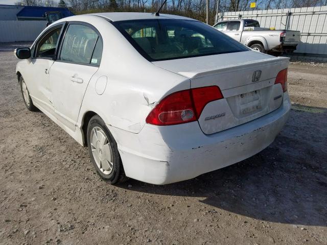 JHMFA36286S000745 - 2006 HONDA CIVIC HYBRID  photo 3