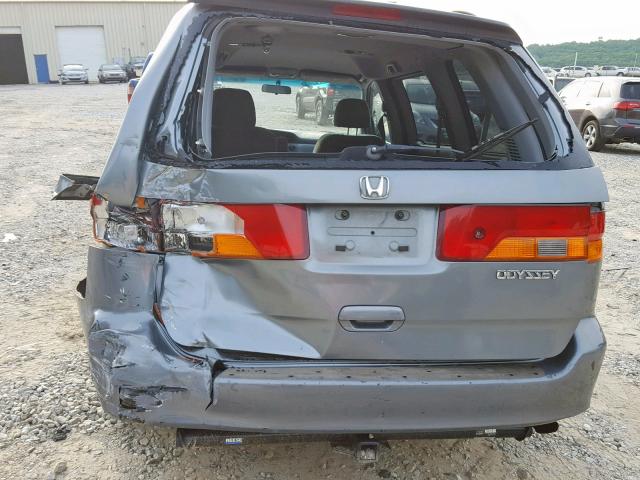 5FNRL18552B006255 - 2002 HONDA ODYSSEY LX BLUE photo 9