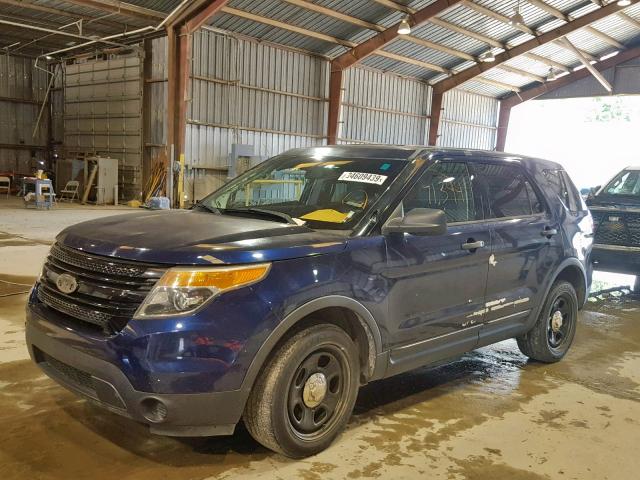 1FM5K8AR6DGA22220 - 2013 FORD EXPLORER P BLUE photo 2