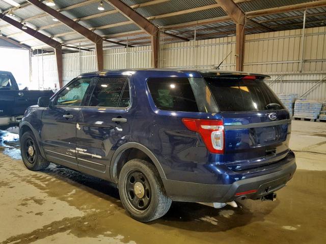 1FM5K8AR6DGA22220 - 2013 FORD EXPLORER P BLUE photo 3