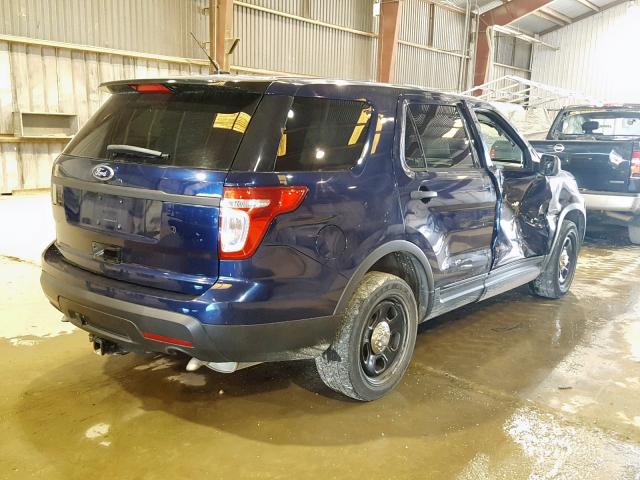 1FM5K8AR6DGA22220 - 2013 FORD EXPLORER P BLUE photo 4