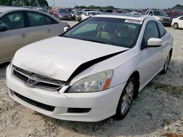 1HGCM826X6A008421 - 2006 HONDA ACCORD EX WHITE photo 2