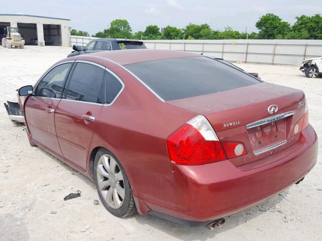 JNKAY01E27M305556 - 2007 INFINITI M35 BASE RED photo 3