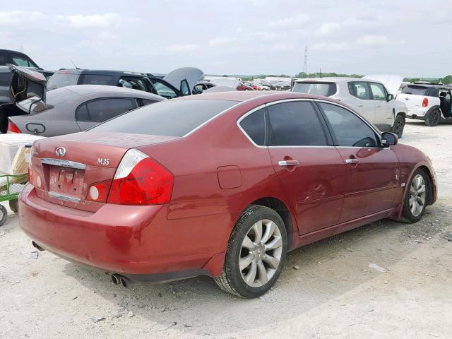 JNKAY01E27M305556 - 2007 INFINITI M35 BASE RED photo 4