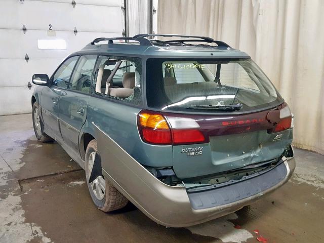 4S3BH815547602643 - 2004 SUBARU LEGACY OUT GREEN photo 3