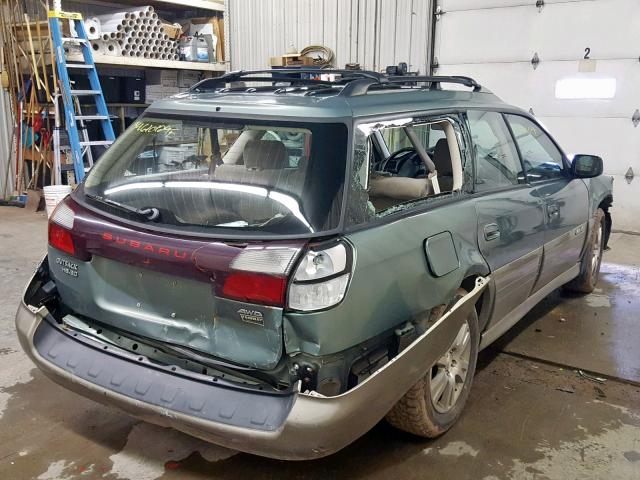 4S3BH815547602643 - 2004 SUBARU LEGACY OUT GREEN photo 4