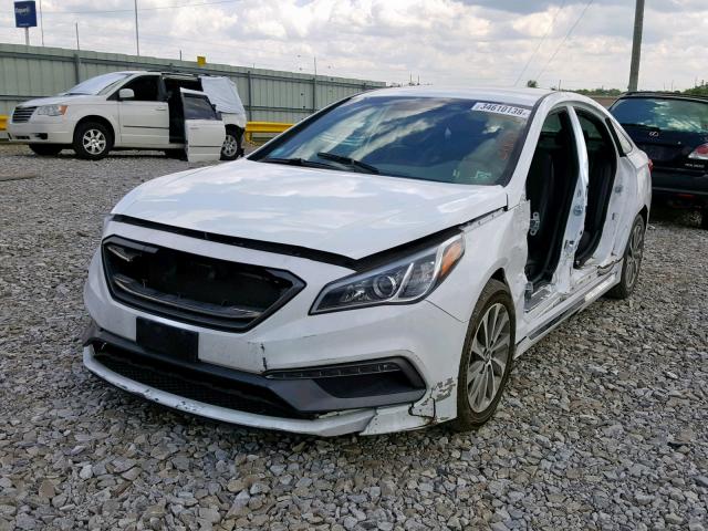 5NPE34AFXGH325100 - 2016 HYUNDAI SONATA SPO WHITE photo 2