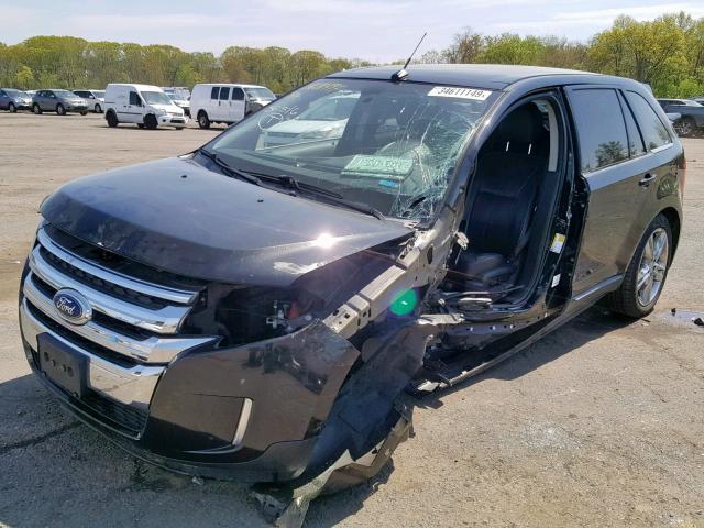 2FMDK4KC0DBA88607 - 2013 FORD EDGE LIMIT BLACK photo 2