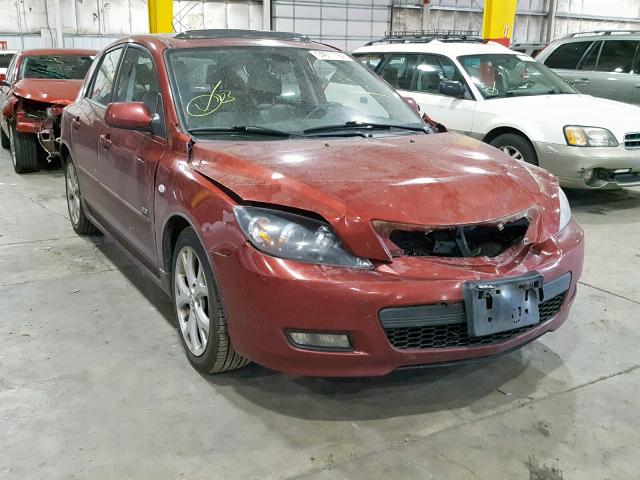 JM1BK343681165288 - 2008 MAZDA 3 HATCHBAC MAROON photo 1