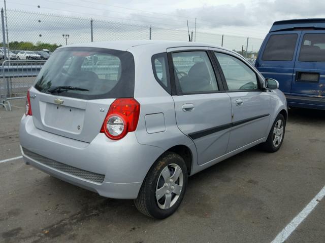 KL1TD6DE1AB099936 - 2010 CHEVROLET AVEO LS SILVER photo 4