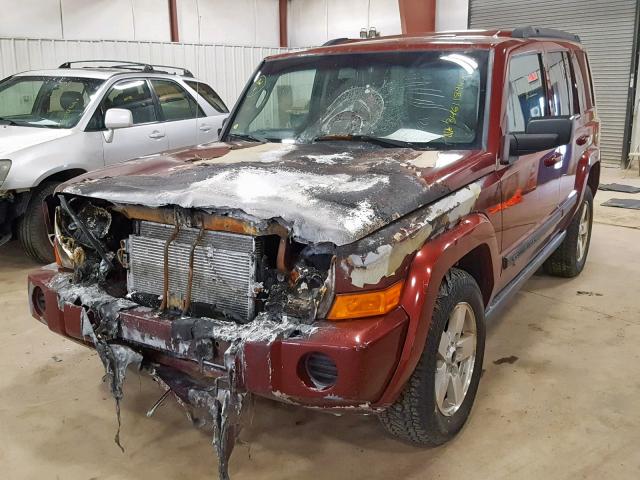 1J8HG48K28C201817 - 2008 JEEP COMMANDER BURGUNDY photo 2
