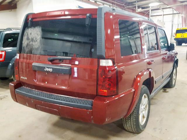 1J8HG48K28C201817 - 2008 JEEP COMMANDER BURGUNDY photo 4