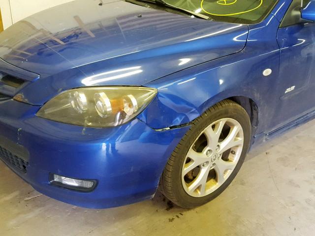 JM1BK343181805990 - 2008 MAZDA 3 HATCHBAC BLUE photo 9