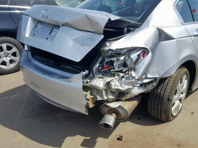 1HGCP368X9A044877 - 2009 HONDA ACCORD EXL SILVER photo 9