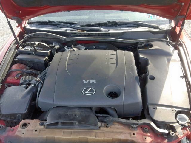 JTHCK262472017134 - 2007 LEXUS IS 250 RED photo 7