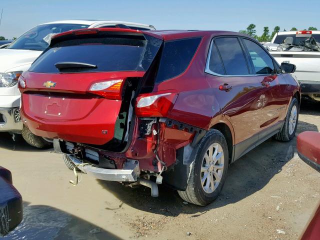 2GNAXJEV9J6156113 - 2018 CHEVROLET EQUINOX LT RED photo 4