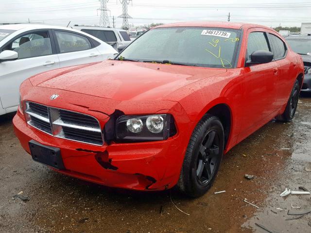 2B3KA33V19H507191 - 2009 DODGE CHARGER SX RED photo 2