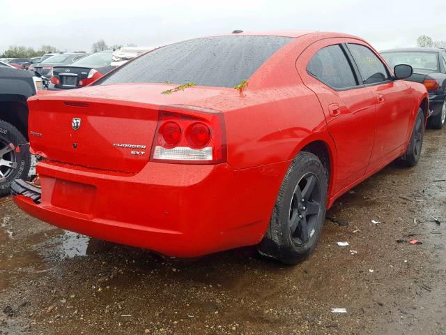 2B3KA33V19H507191 - 2009 DODGE CHARGER SX RED photo 4