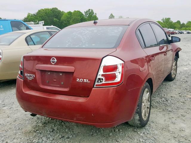 3N1AB61E97L637190 - 2007 NISSAN SENTRA 2.0 RED photo 4