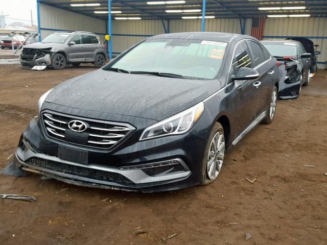 5NPE34AF9HH555499 - 2017 HYUNDAI SONATA SPO BLACK photo 2