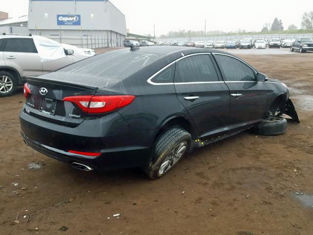 5NPE34AF9HH555499 - 2017 HYUNDAI SONATA SPO BLACK photo 4