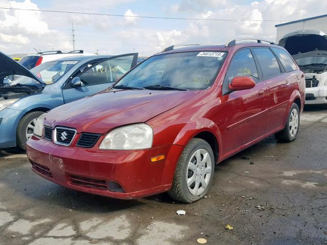 KL5JD86Z25K134278 - 2005 SUZUKI FORENZA S RED photo 2