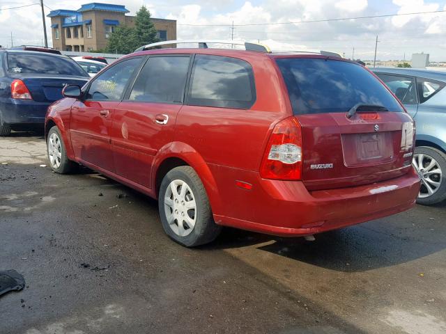 KL5JD86Z25K134278 - 2005 SUZUKI FORENZA S RED photo 3